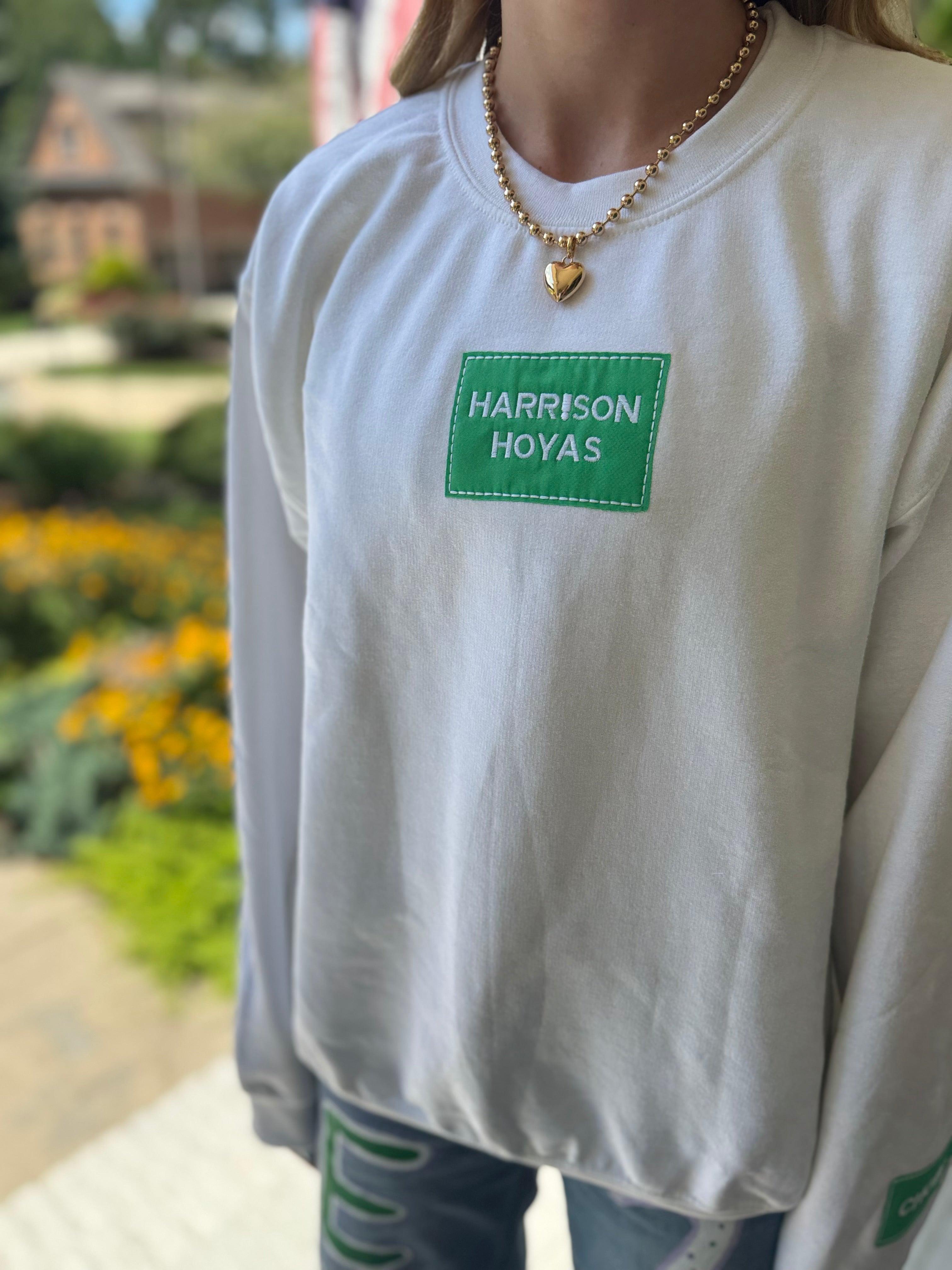 Harrison Hoyas Patch Crewneck Sweatshirt