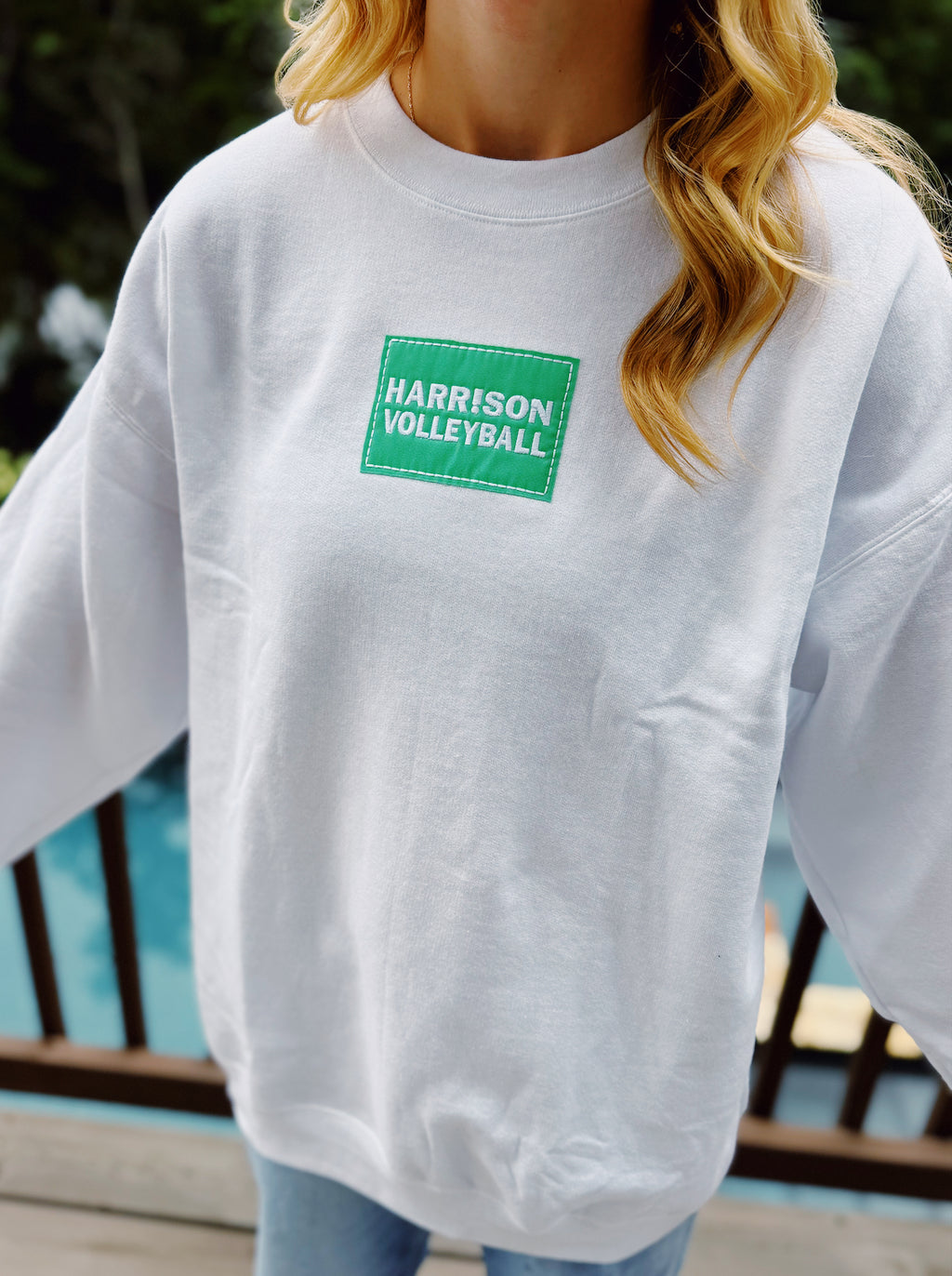 Harrison Hoyas Volleyball Patch Crewneck Sweatshirt