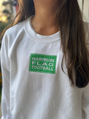 Harrison Hoyas Flag Football Patch Crewneck Sweatshirt