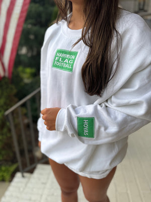 Harrison Hoyas Flag Football Patch Crewneck Sweatshirt