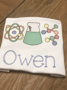 Science Trio School Embroidered Boy Shirt