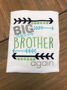 Big Brother Again Embroidered Boy Shirt