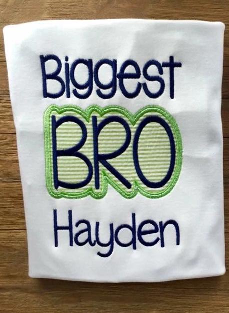 Biggest Brother Appliqued Boy Shirt