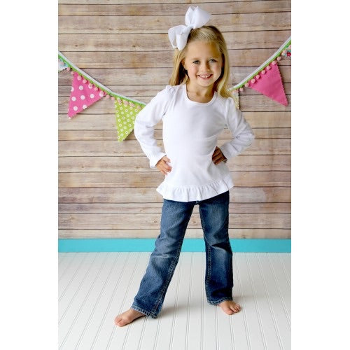 Big Sister Feather Arrow Embroidered Girl Ruffle Shirt – Kennesaw